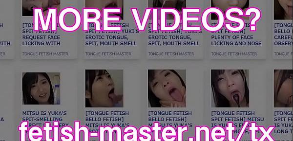  Japanese Asian Tongue Spit Face Nose Licking Sucking Kissing Handjob Fetish - More at fetish-master.net